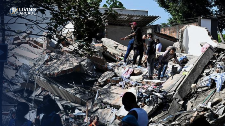 Colombia earthquake damage and rescue operations.