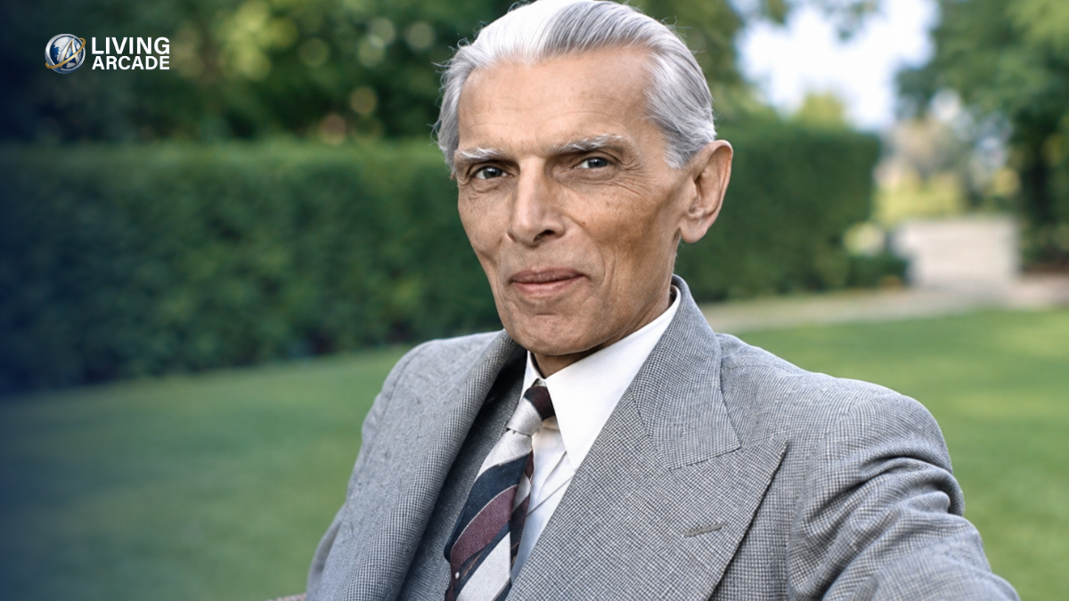 Muhammad Ali Jinnah formal portrait, founder of Pakistan.